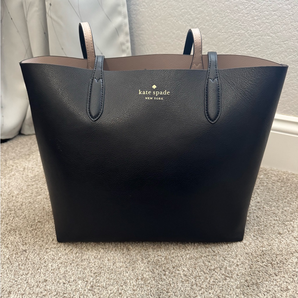 Kate Spade Black And Tan Leather Tote